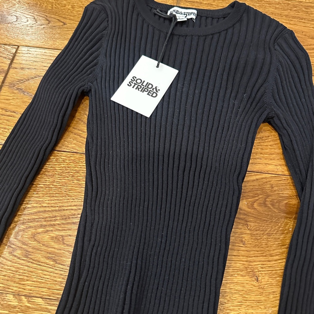 Solid & Striped Black Ribbed Top - image 2